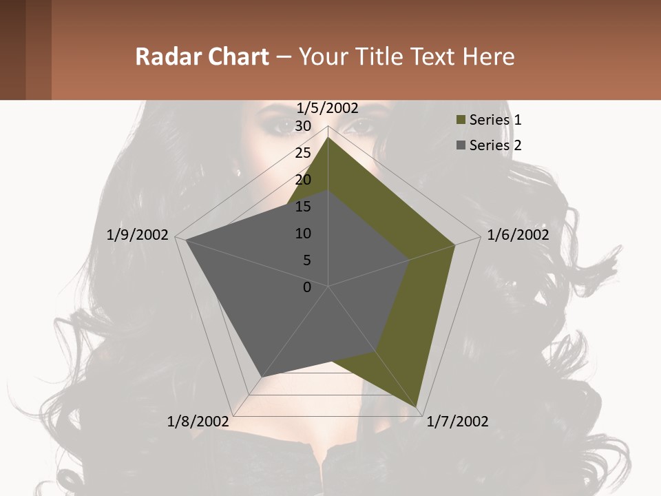 A Woman With Long Black Hair Is Holding A Brown Sign PowerPoint Template