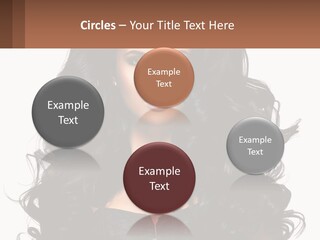 A Woman With Long Black Hair Is Holding A Brown Sign PowerPoint Template