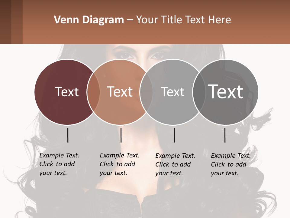 A Woman With Long Black Hair Is Holding A Brown Sign PowerPoint Template