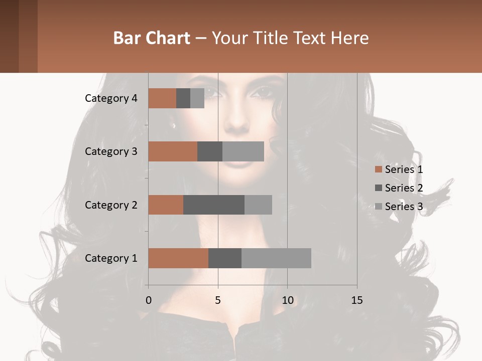A Woman With Long Black Hair Is Holding A Brown Sign PowerPoint Template