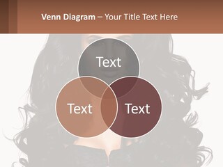 A Woman With Long Black Hair Is Holding A Brown Sign PowerPoint Template