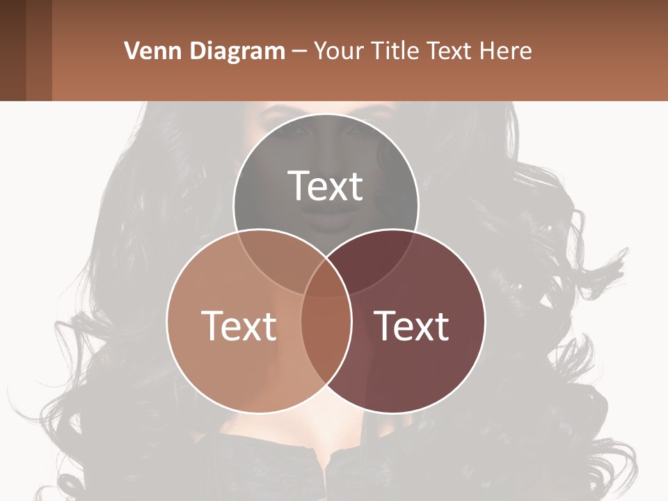 A Woman With Long Black Hair Is Holding A Brown Sign PowerPoint Template