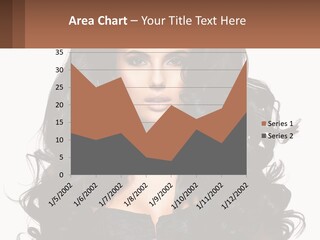 A Woman With Long Black Hair Is Holding A Brown Sign PowerPoint Template