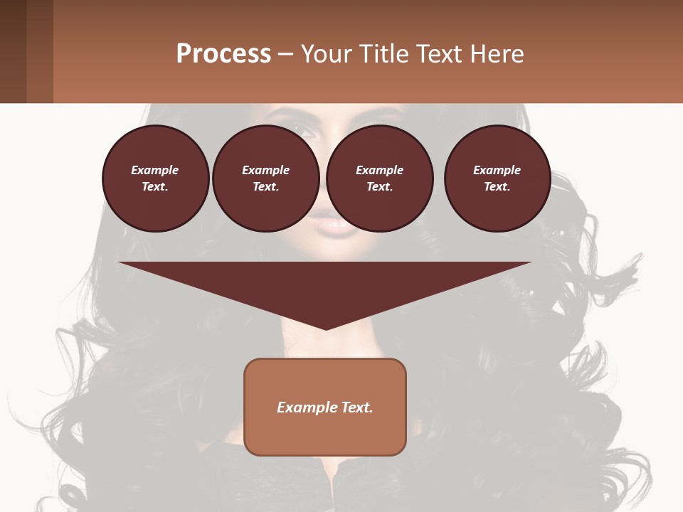 A Woman With Long Black Hair Is Holding A Brown Sign PowerPoint Template