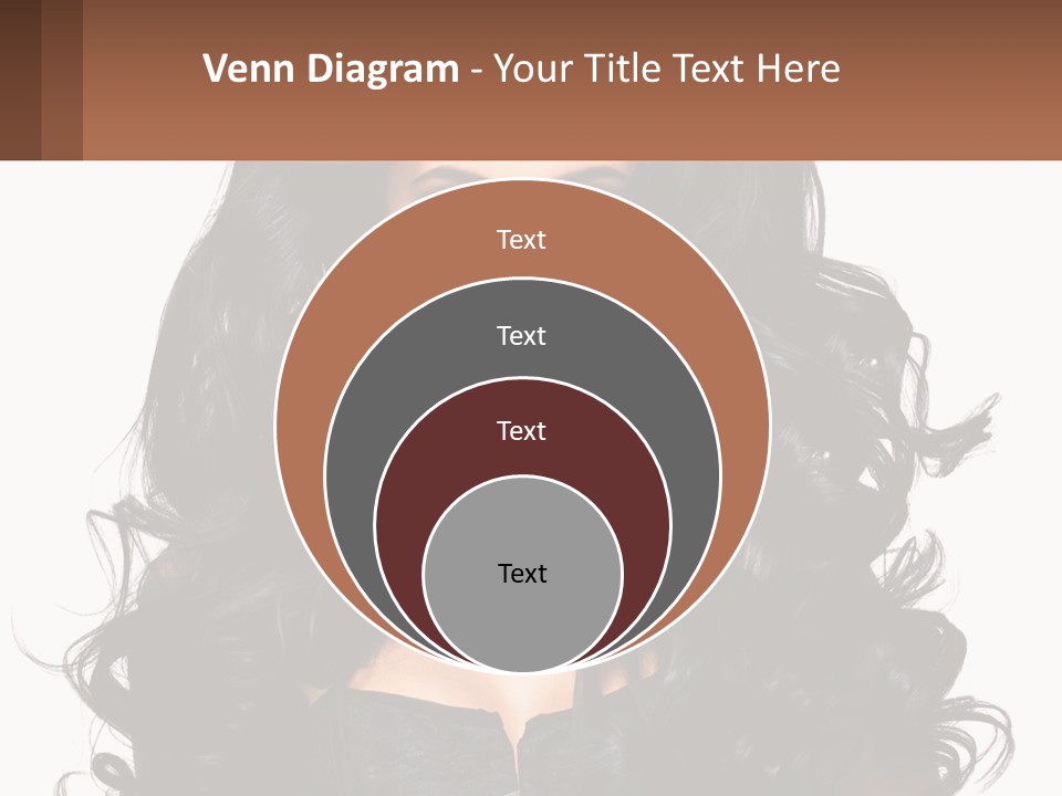 A Woman With Long Black Hair Is Holding A Brown Sign PowerPoint Template