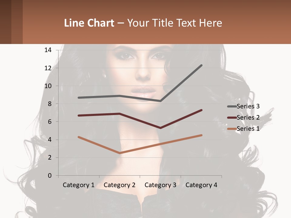 A Woman With Long Black Hair Is Holding A Brown Sign PowerPoint Template