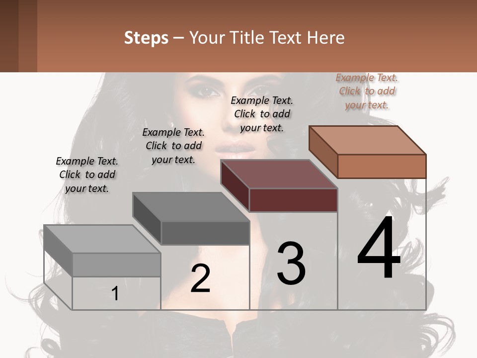 A Woman With Long Black Hair Is Holding A Brown Sign PowerPoint Template