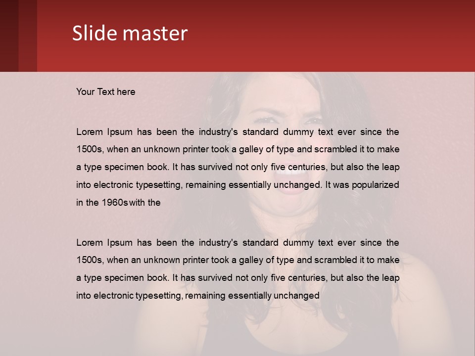 A Woman Making A Funny Face With Her Mouth Open PowerPoint Template