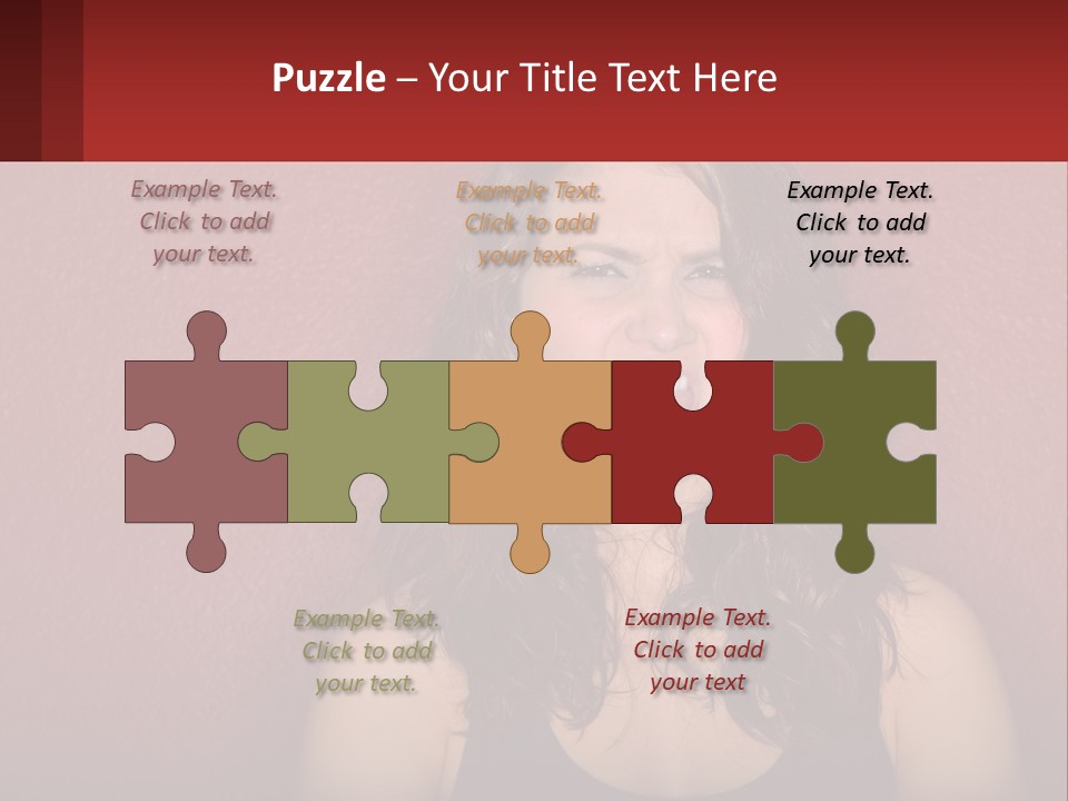 A Woman Making A Funny Face With Her Mouth Open PowerPoint Template