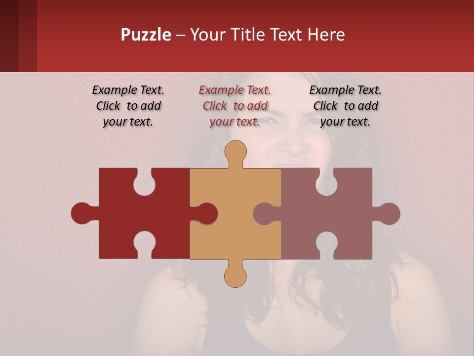 A Woman Making A Funny Face With Her Mouth Open PowerPoint Template