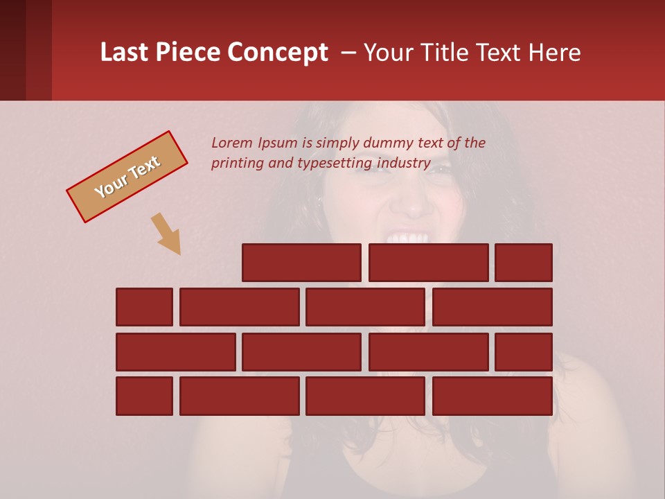 A Woman Making A Funny Face With Her Mouth Open PowerPoint Template