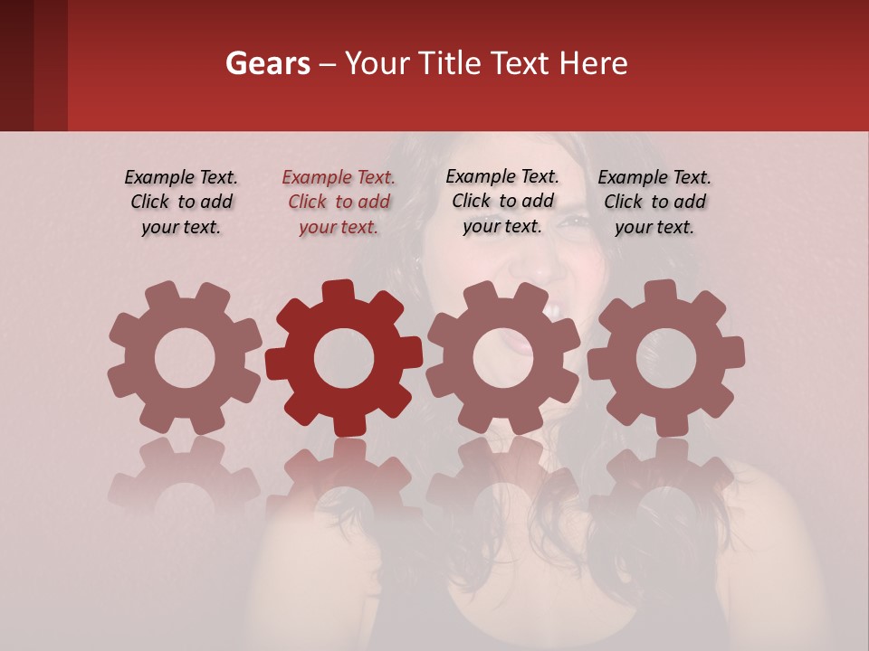 A Woman Making A Funny Face With Her Mouth Open PowerPoint Template