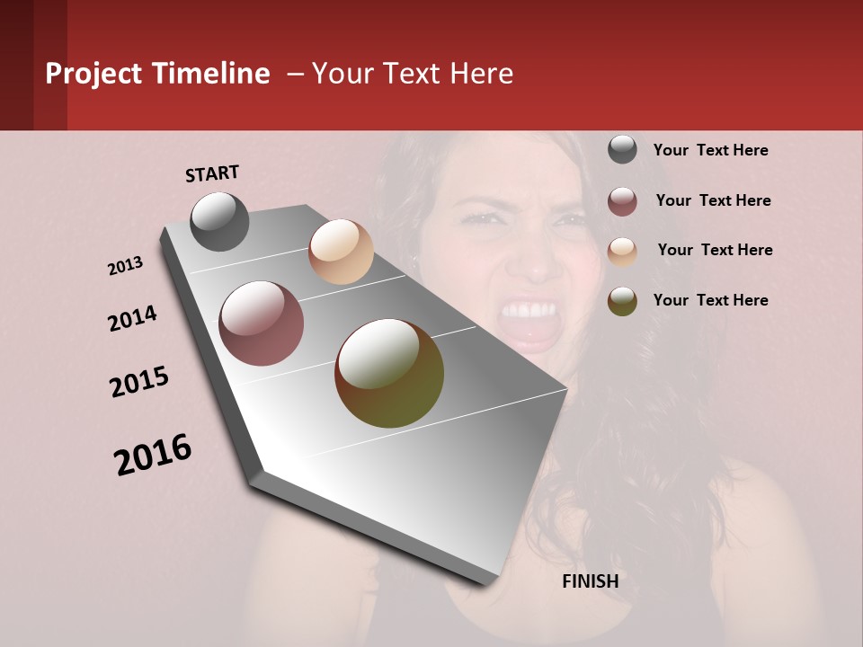 A Woman Making A Funny Face With Her Mouth Open PowerPoint Template