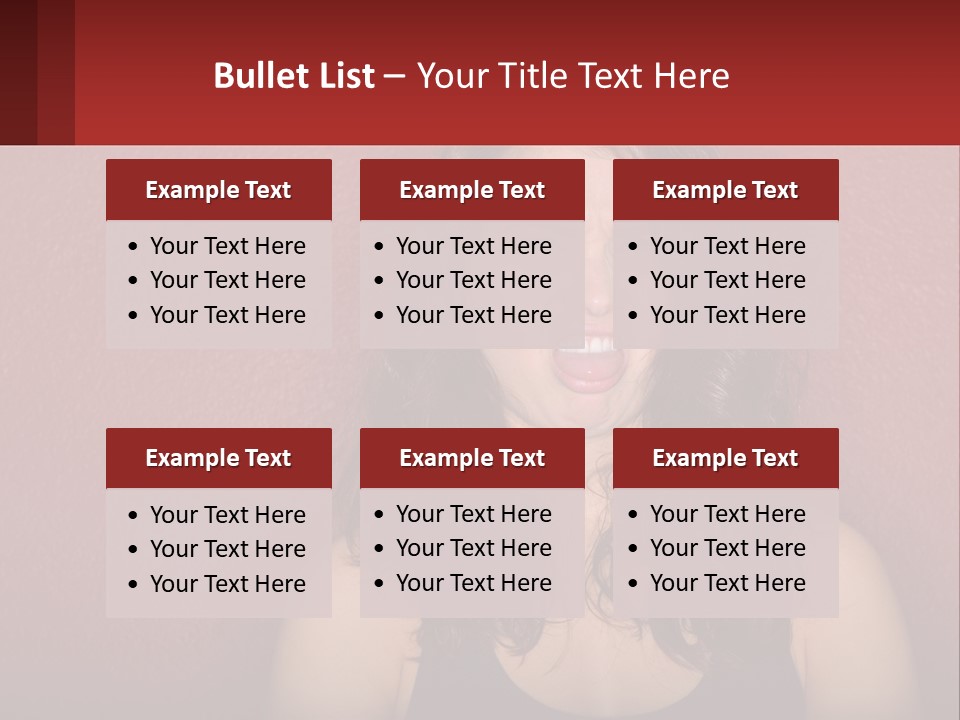 A Woman Making A Funny Face With Her Mouth Open PowerPoint Template