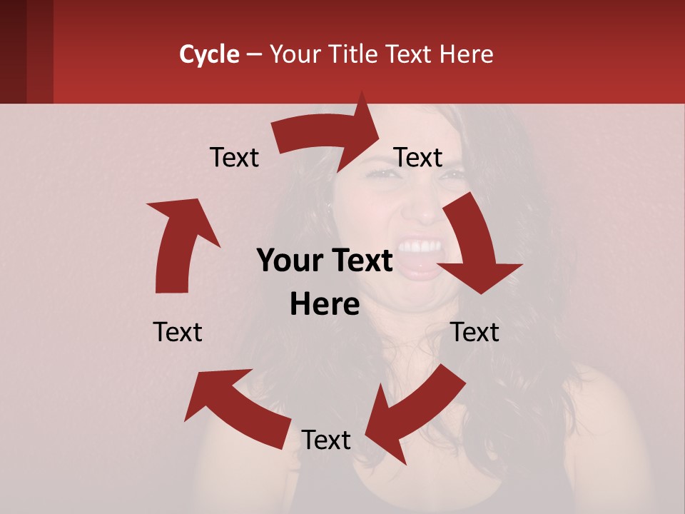 A Woman Making A Funny Face With Her Mouth Open PowerPoint Template