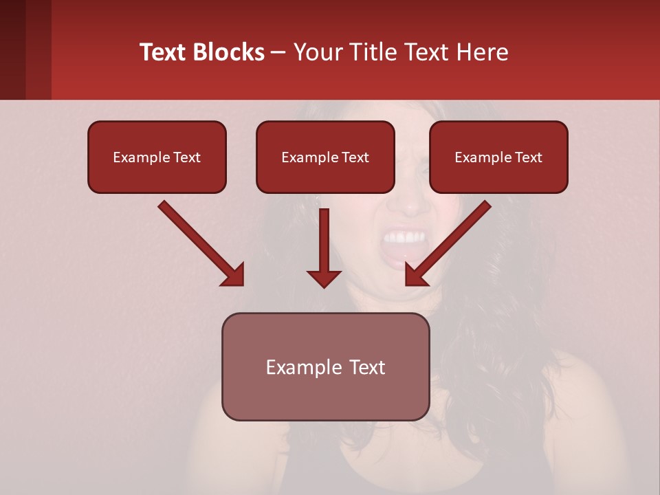A Woman Making A Funny Face With Her Mouth Open PowerPoint Template