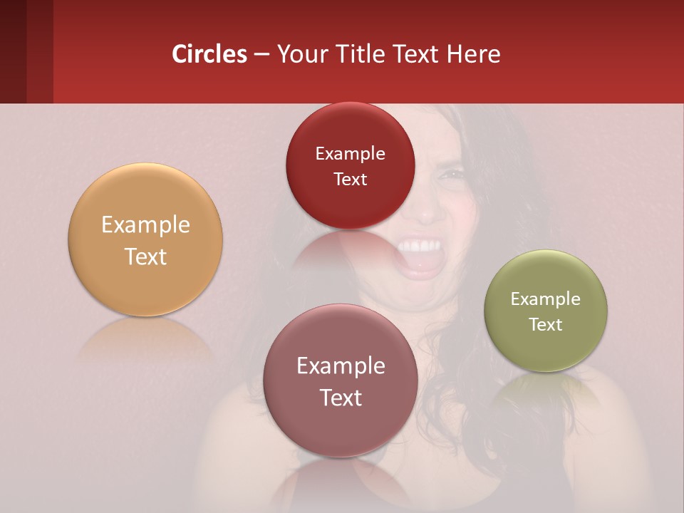 A Woman Making A Funny Face With Her Mouth Open PowerPoint Template