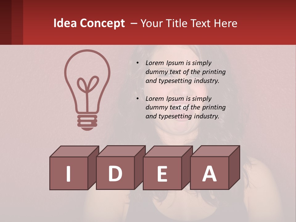 A Woman Making A Funny Face With Her Mouth Open PowerPoint Template