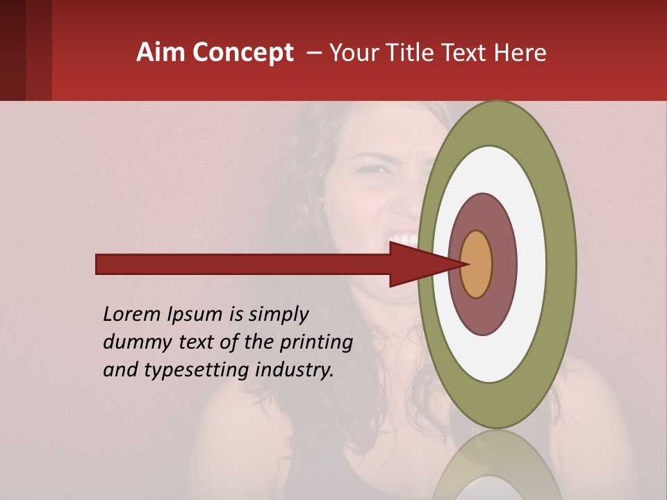 A Woman Making A Funny Face With Her Mouth Open PowerPoint Template