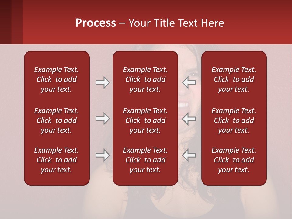 A Woman Making A Funny Face With Her Mouth Open PowerPoint Template