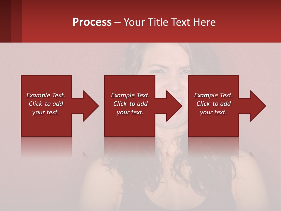 A Woman Making A Funny Face With Her Mouth Open PowerPoint Template