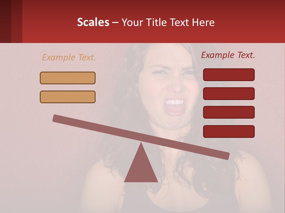 A Woman Making A Funny Face With Her Mouth Open PowerPoint Template