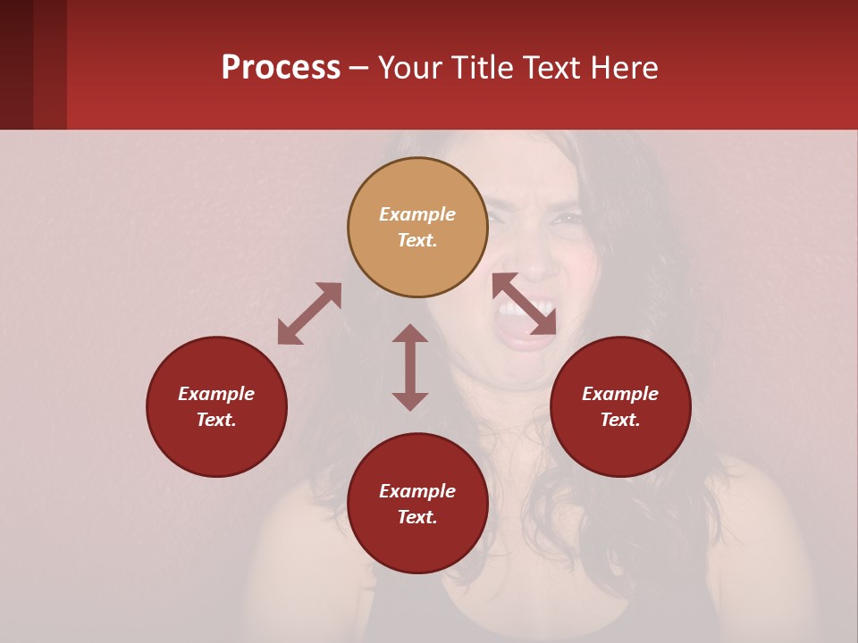 A Woman Making A Funny Face With Her Mouth Open PowerPoint Template