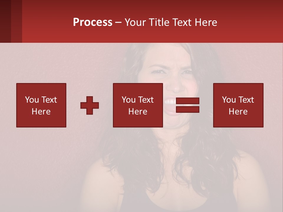 A Woman Making A Funny Face With Her Mouth Open PowerPoint Template