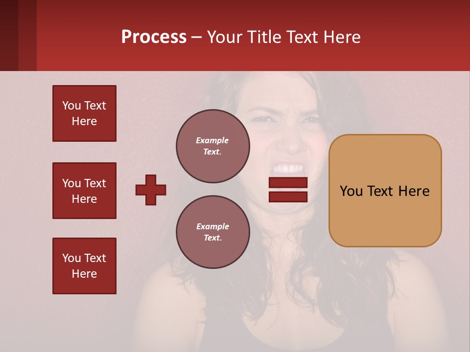 A Woman Making A Funny Face With Her Mouth Open PowerPoint Template