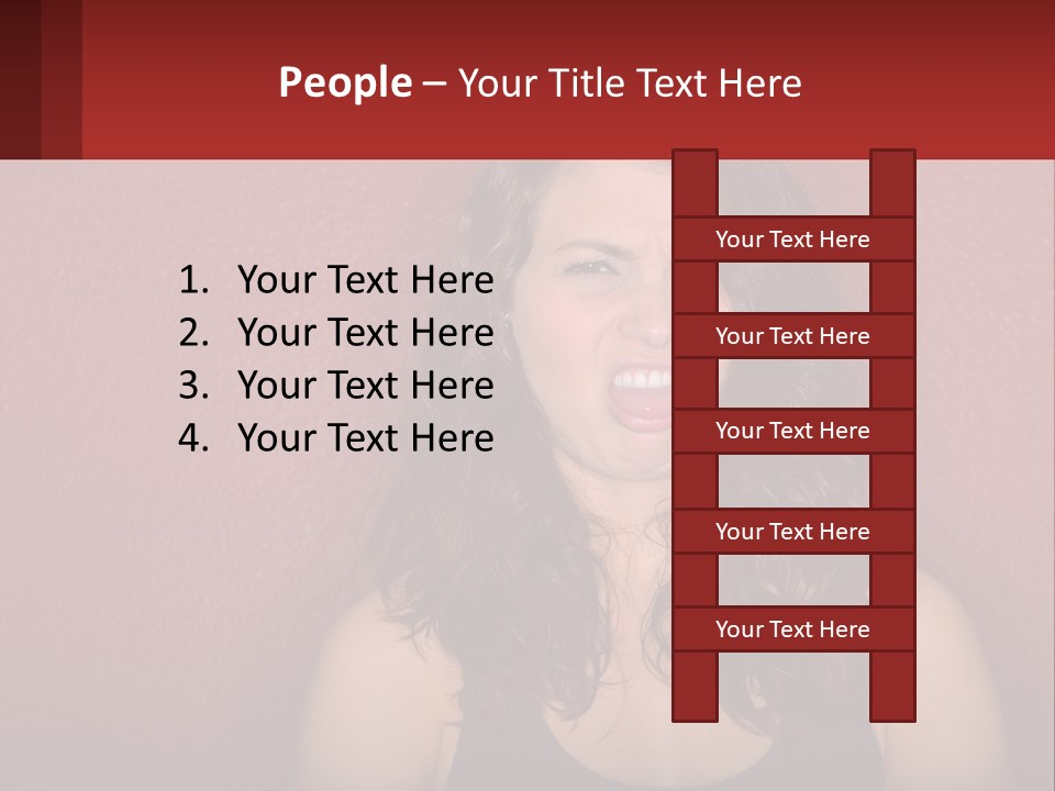 A Woman Making A Funny Face With Her Mouth Open PowerPoint Template