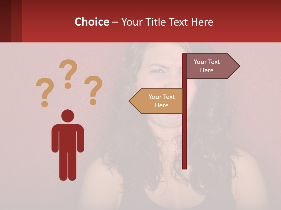 A Woman Making A Funny Face With Her Mouth Open PowerPoint Template