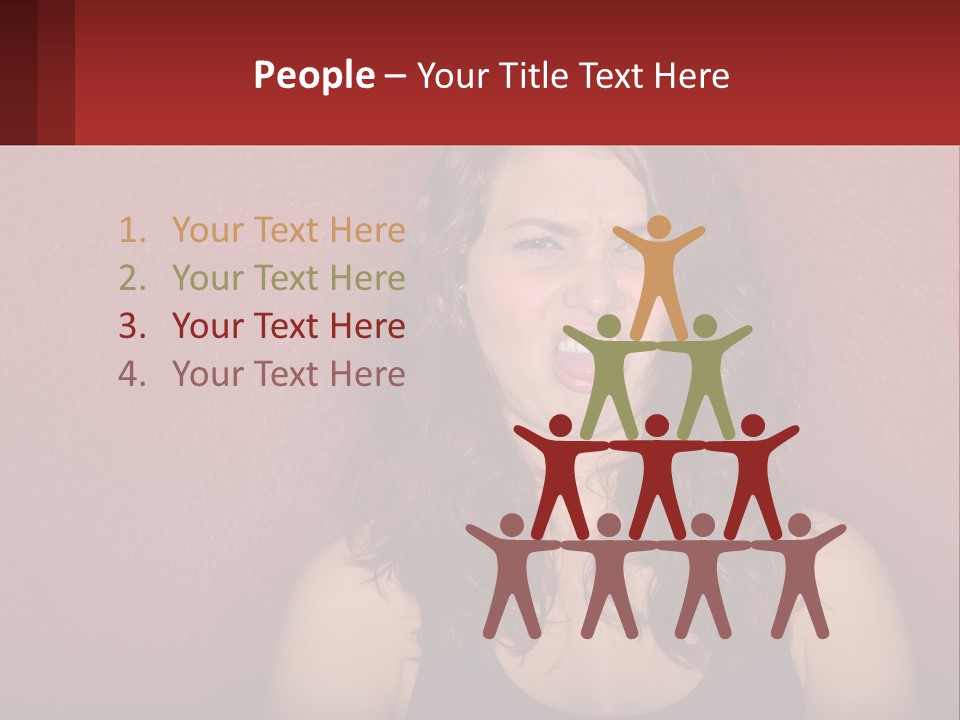 A Woman Making A Funny Face With Her Mouth Open PowerPoint Template