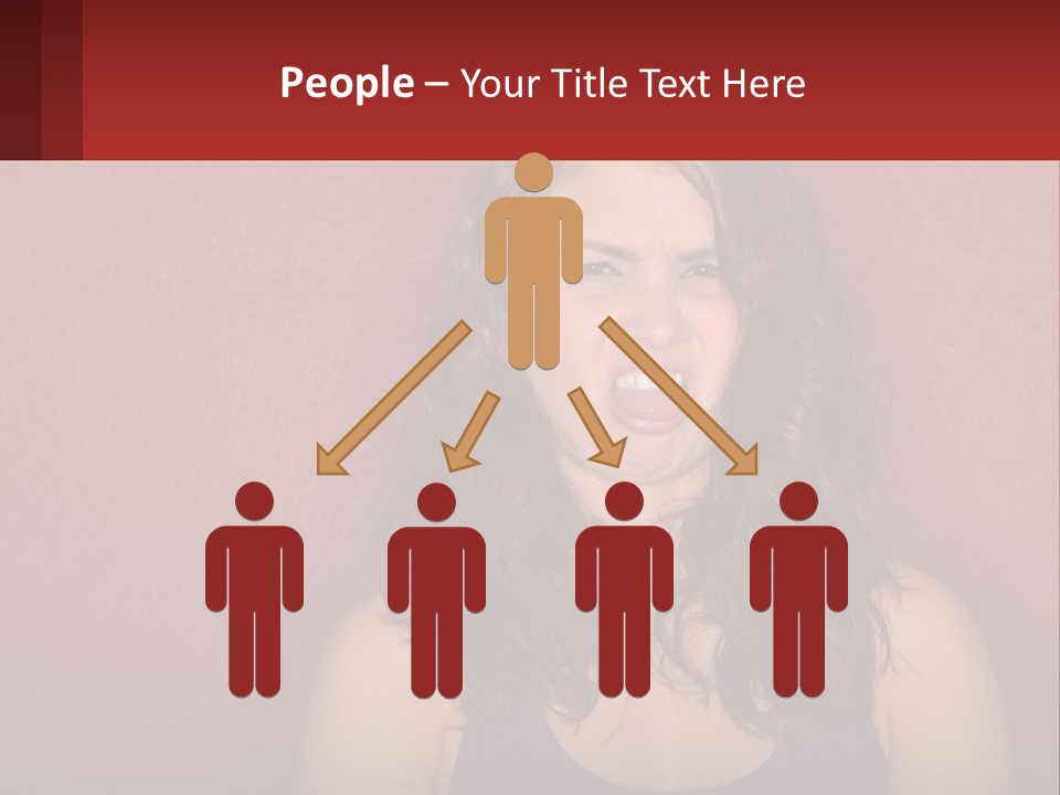 A Woman Making A Funny Face With Her Mouth Open PowerPoint Template