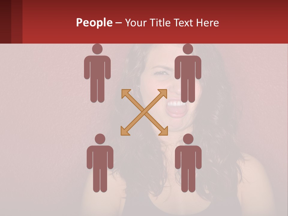 A Woman Making A Funny Face With Her Mouth Open PowerPoint Template