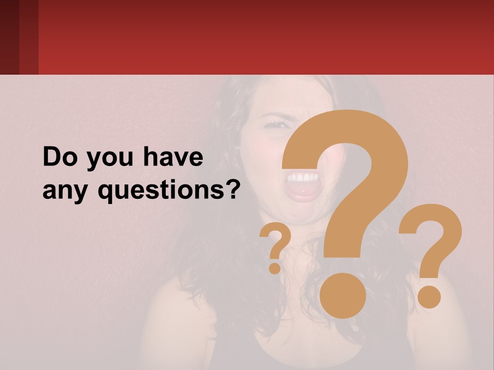 A Woman Making A Funny Face With Her Mouth Open PowerPoint Template
