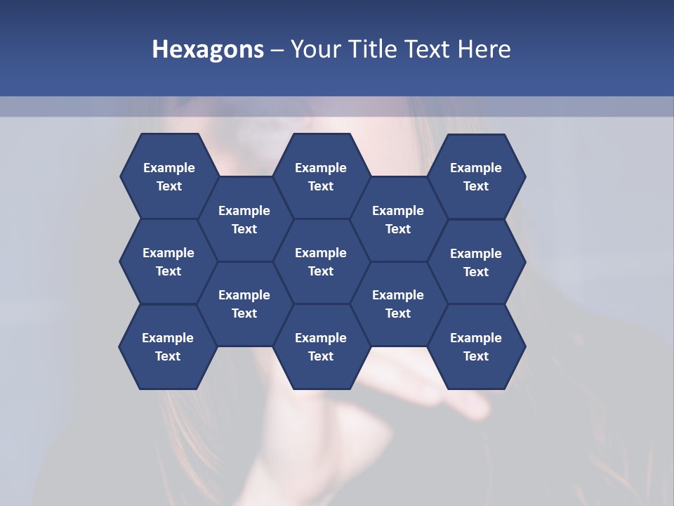 A Woman Smoking A Cigarette With A Blue Background PowerPoint Template