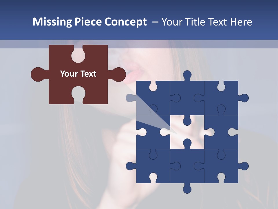 A Woman Smoking A Cigarette With A Blue Background PowerPoint Template