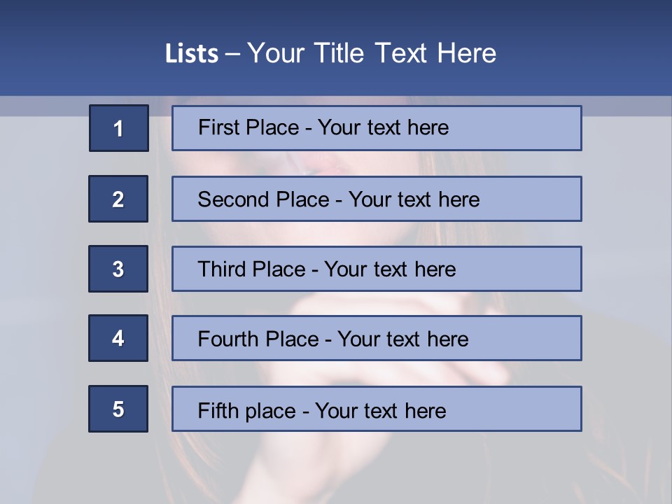 A Woman Smoking A Cigarette With A Blue Background PowerPoint Template