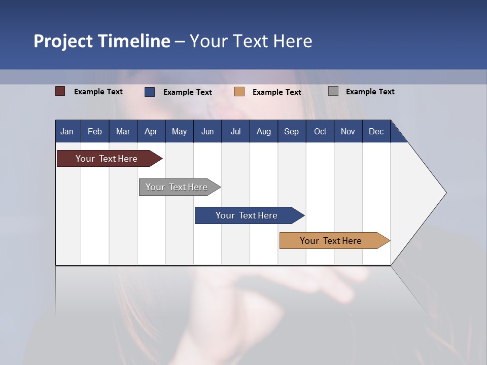 A Woman Smoking A Cigarette With A Blue Background PowerPoint Template