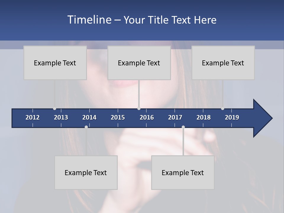 A Woman Smoking A Cigarette With A Blue Background PowerPoint Template