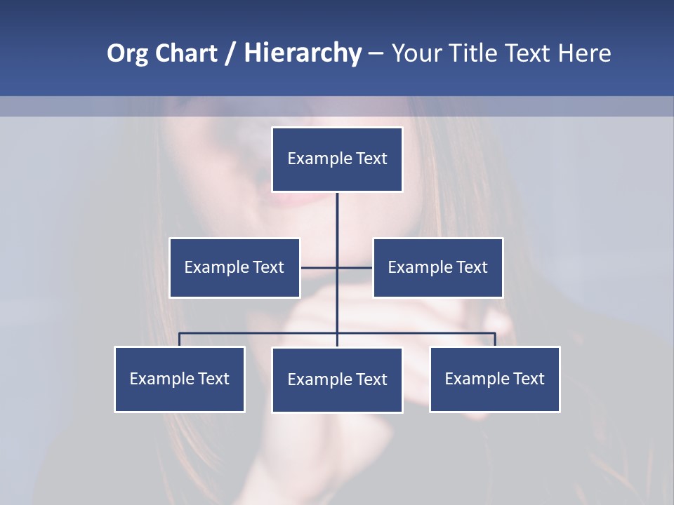 A Woman Smoking A Cigarette With A Blue Background PowerPoint Template