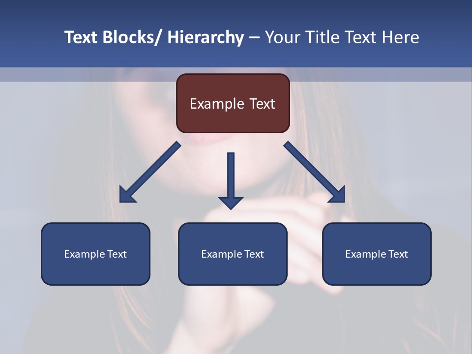 A Woman Smoking A Cigarette With A Blue Background PowerPoint Template