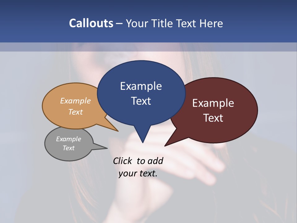 A Woman Smoking A Cigarette With A Blue Background PowerPoint Template