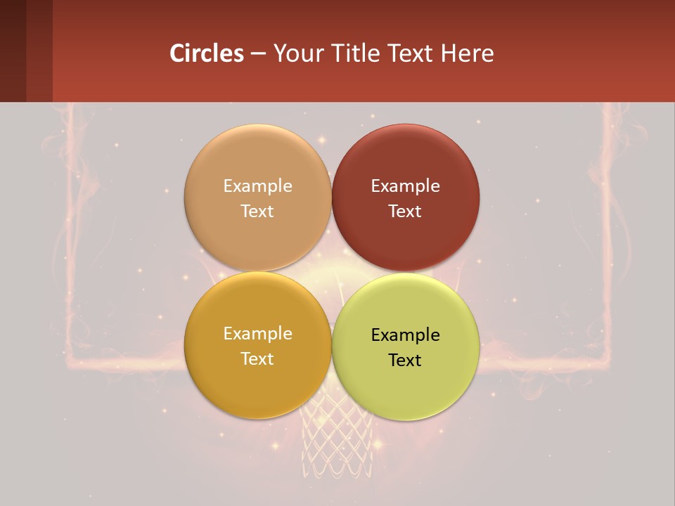 A Basketball Court With A Glowing Light In The Middle Of It PowerPoint Template