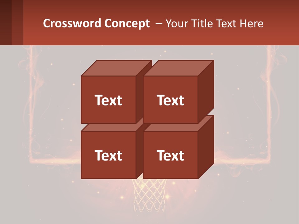A Basketball Court With A Glowing Light In The Middle Of It PowerPoint Template