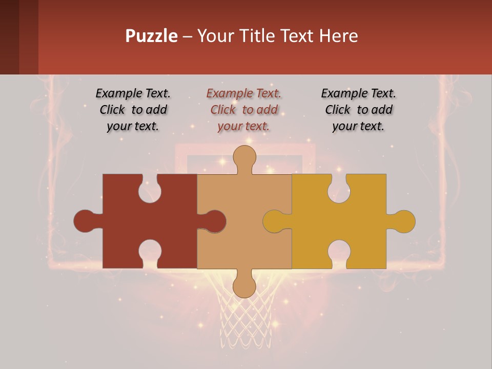 A Basketball Court With A Glowing Light In The Middle Of It PowerPoint Template