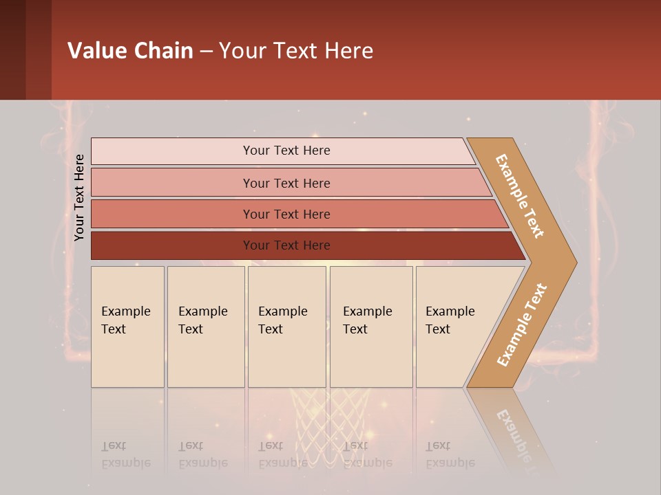 A Basketball Court With A Glowing Light In The Middle Of It PowerPoint Template