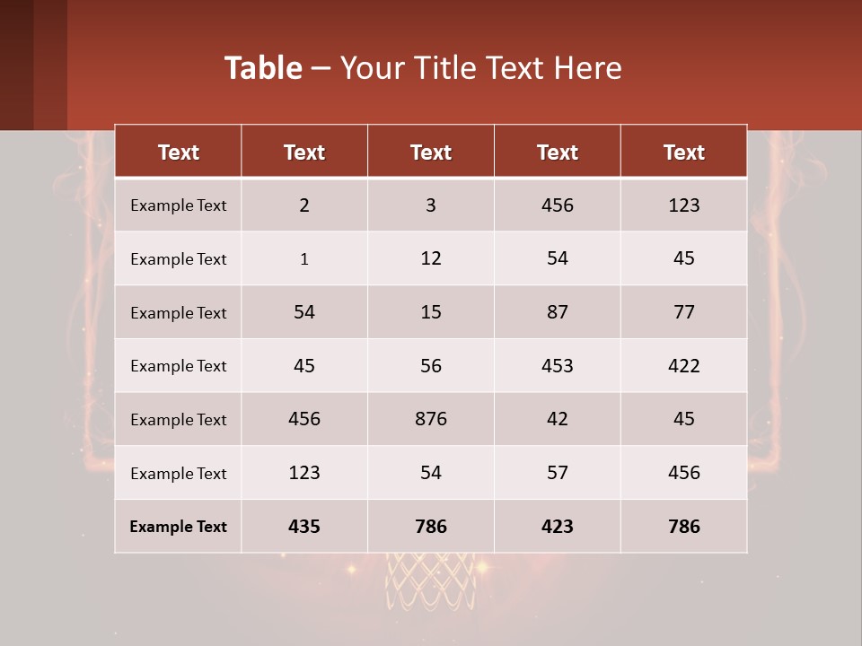 A Basketball Court With A Glowing Light In The Middle Of It PowerPoint Template