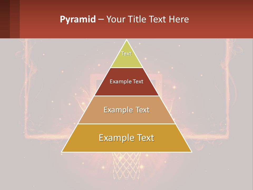 A Basketball Court With A Glowing Light In The Middle Of It PowerPoint Template