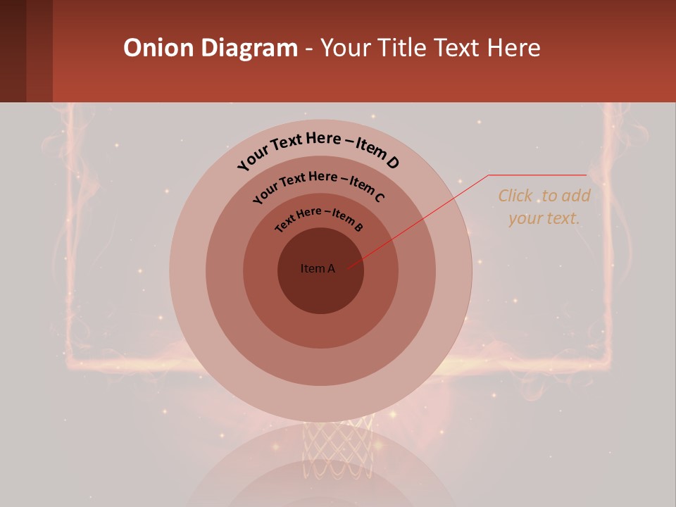 A Basketball Court With A Glowing Light In The Middle Of It PowerPoint Template